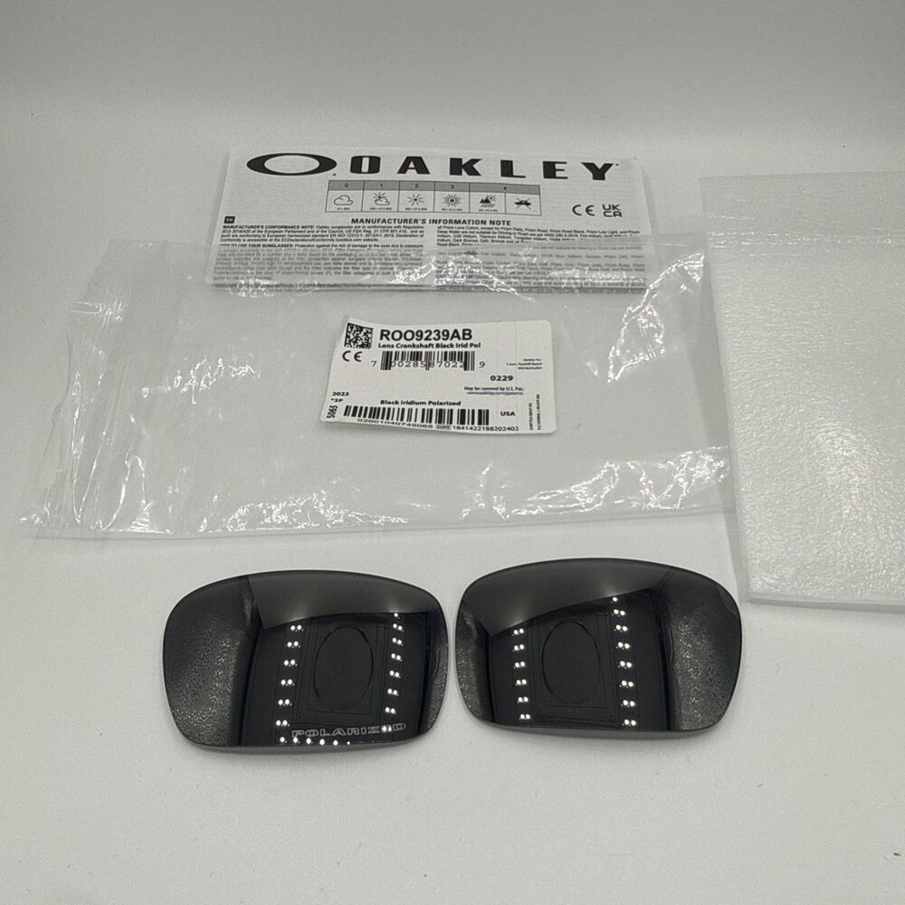 Authentic Oakley Crankshaft Black Iridium Polarized Replacement Lenses OO9239 RO